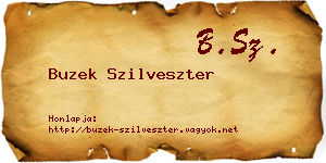 Buzek Szilveszter névjegykártya