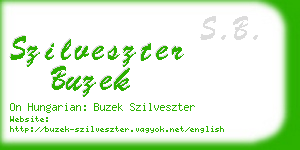 szilveszter buzek business card